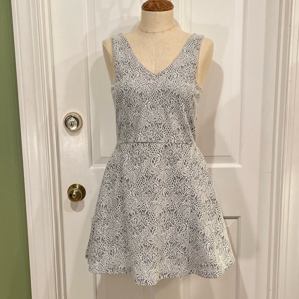 BCBGeneration White and Black Patterned Mini Dress NWT